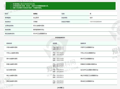 郑州尖峰眼科医院刘保松院长资质